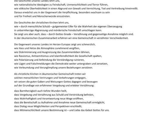 Nein zum Hass! Ja zur Liebe!