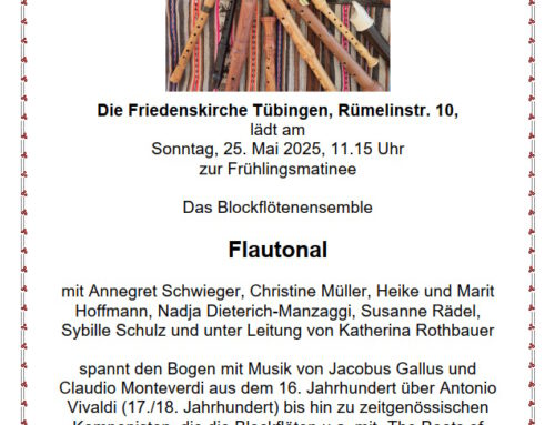 Frühlings-Matinée am 25. Mai 2025 um 11:15 Uhr